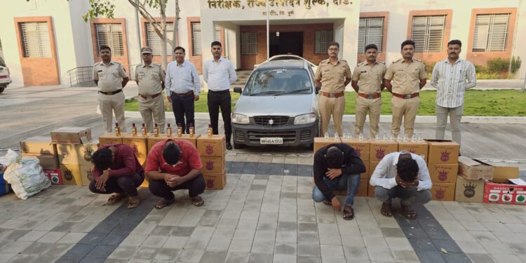 पुणे राज्य उत्पादन शुल्क विभागाची मोठी कारवाई; बनावट देशी-विदेशी मद्यसाठ्यासह ४.६९ लाखांचा मुद्देमाल जप्त
