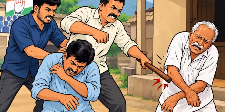 पुणे. म्हाळुंगे येथे प्लॉटच्या वादातून पिता-पुत्राला मारहाण; दोघांविरुद्ध गुन्हा दाखल